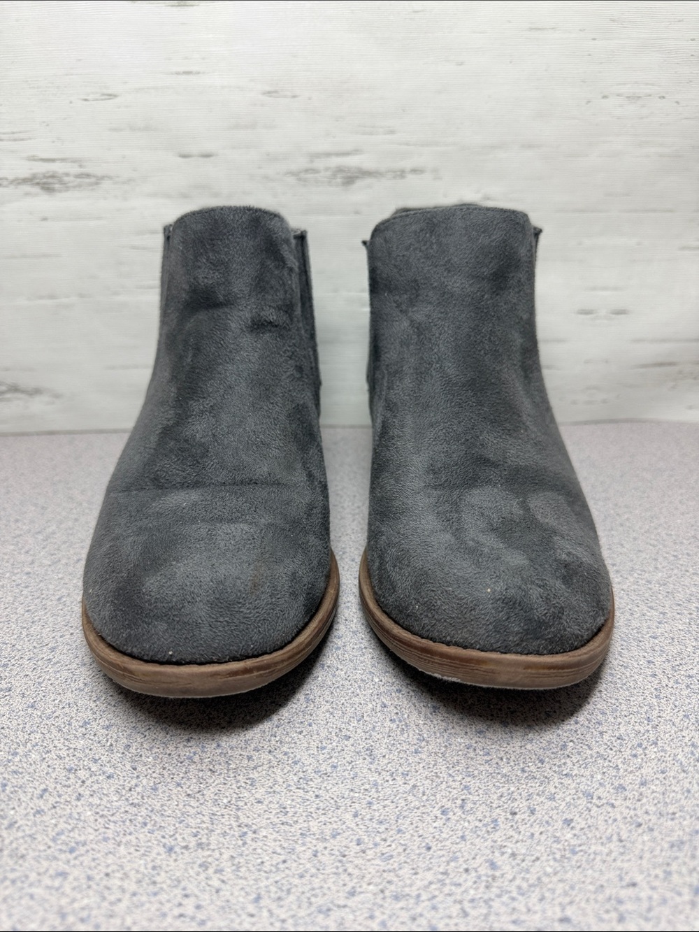 Maurices Gray Suede Ankle Booties